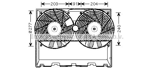 AVA QUALITY COOLING Tuuletin, moottorin jäähdytys MS7515